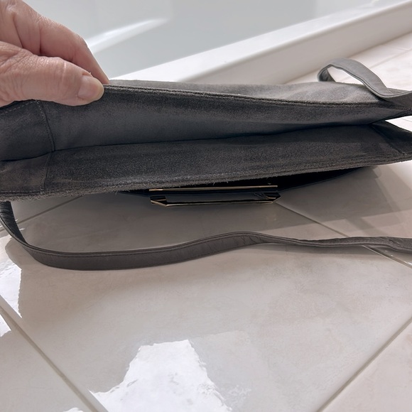 Susan Gail Vintage Gray Suede Convertible Strap Envelop Clutch Purse. EUC - Picture 9 of 10